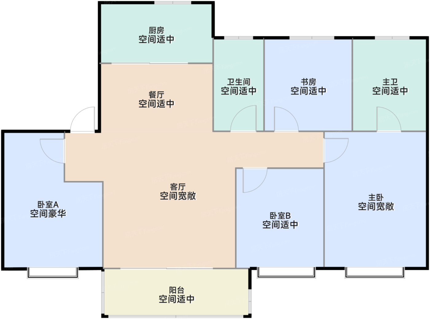 142平四房户型