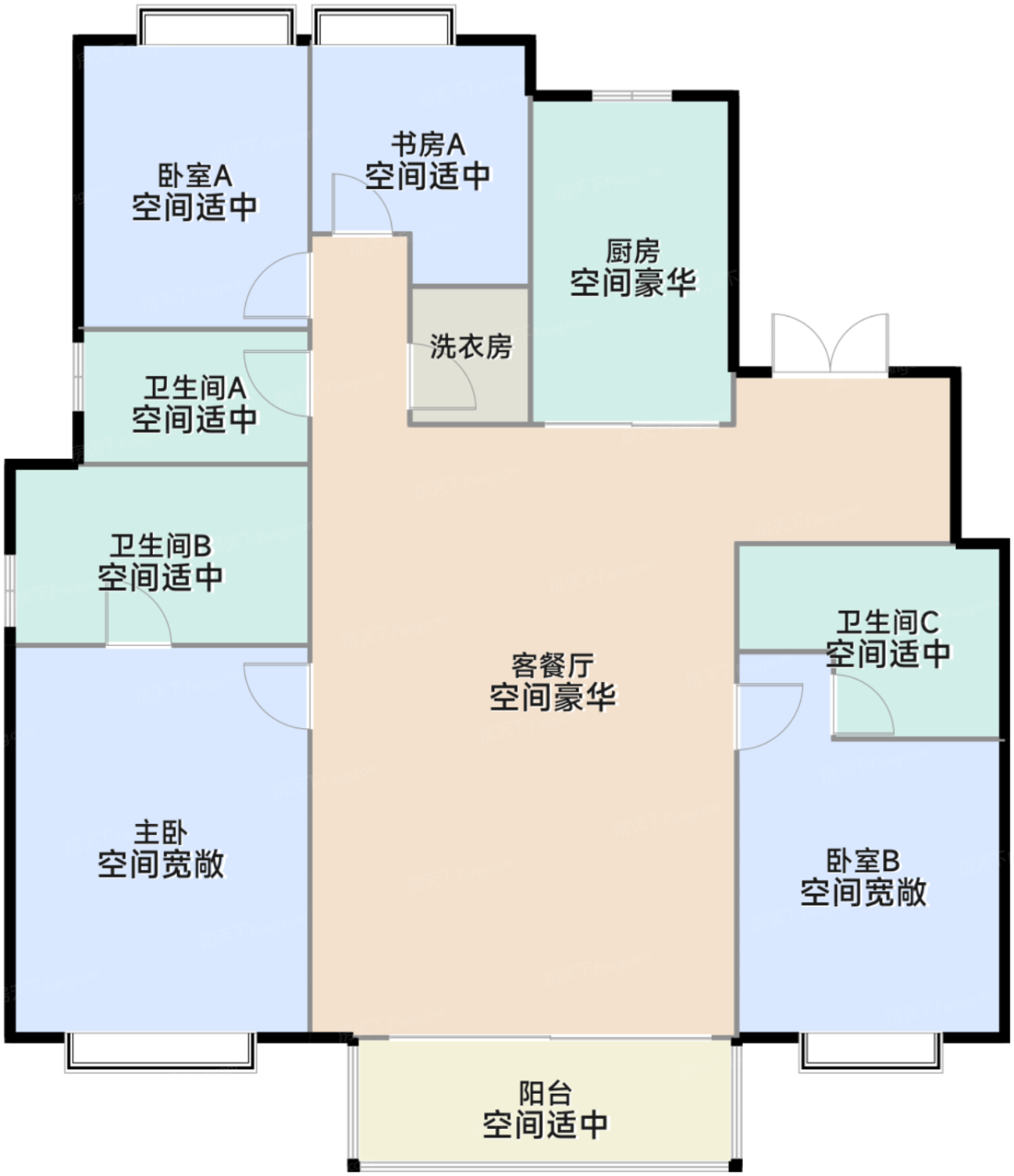 F户型 198平