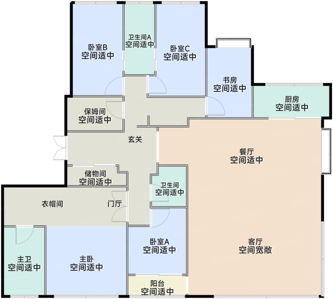 318平米户型