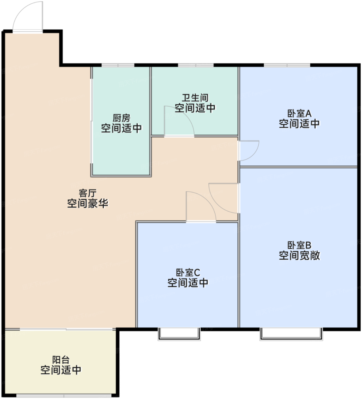 87㎡户型图