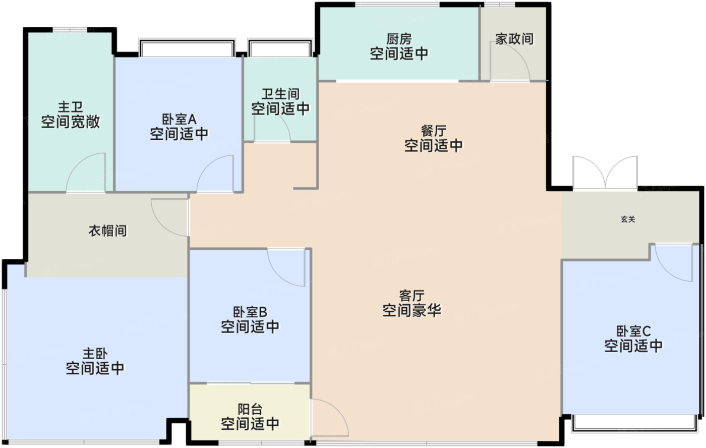 168平米户型