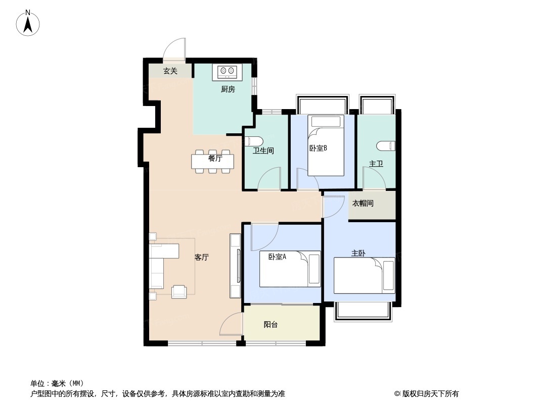 113平米户型