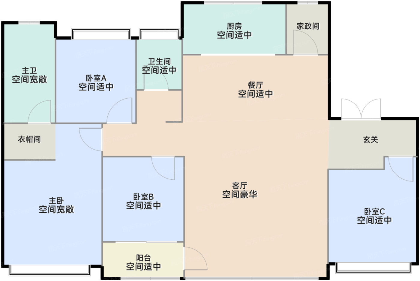 164平米户型