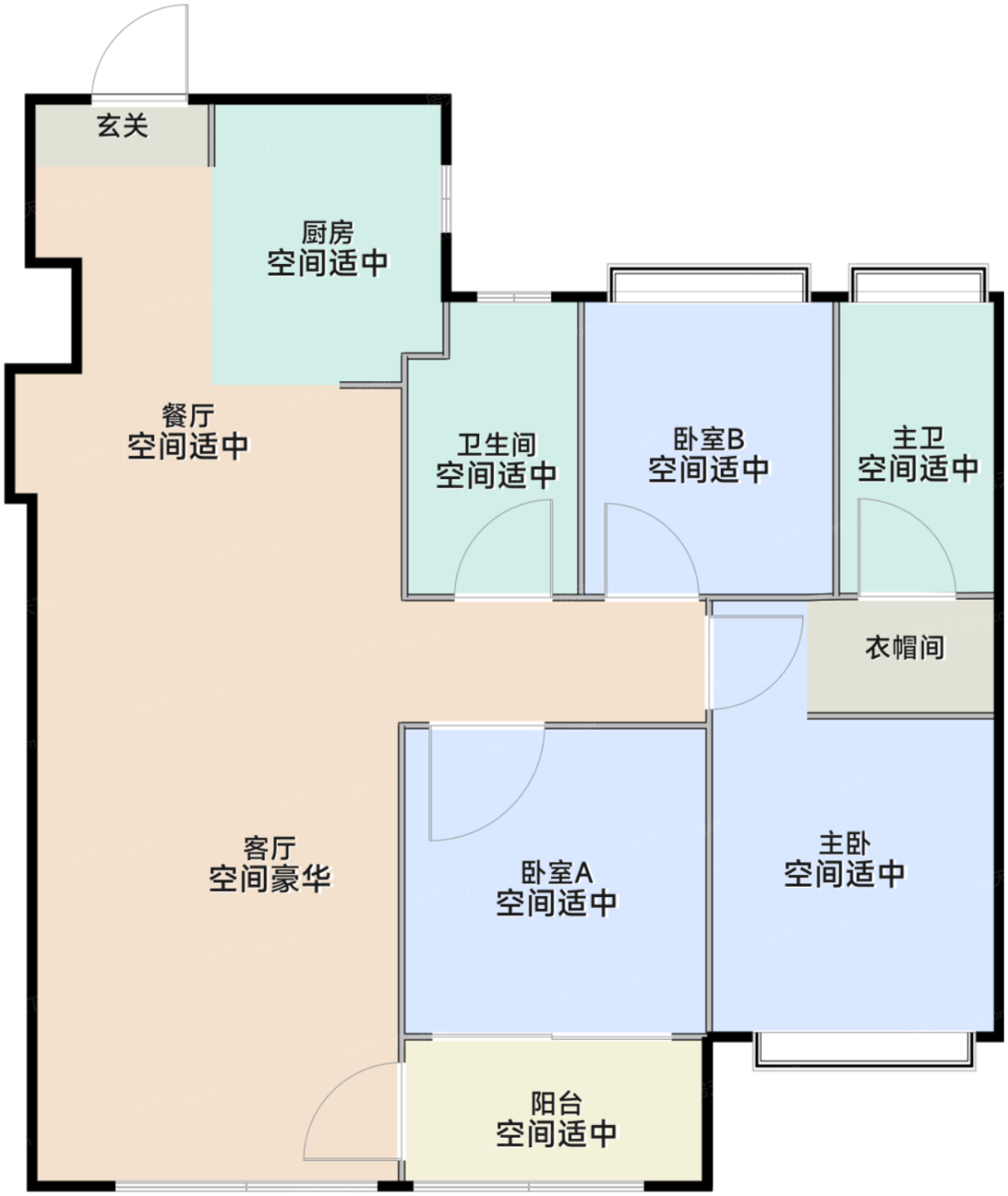 113平米户型