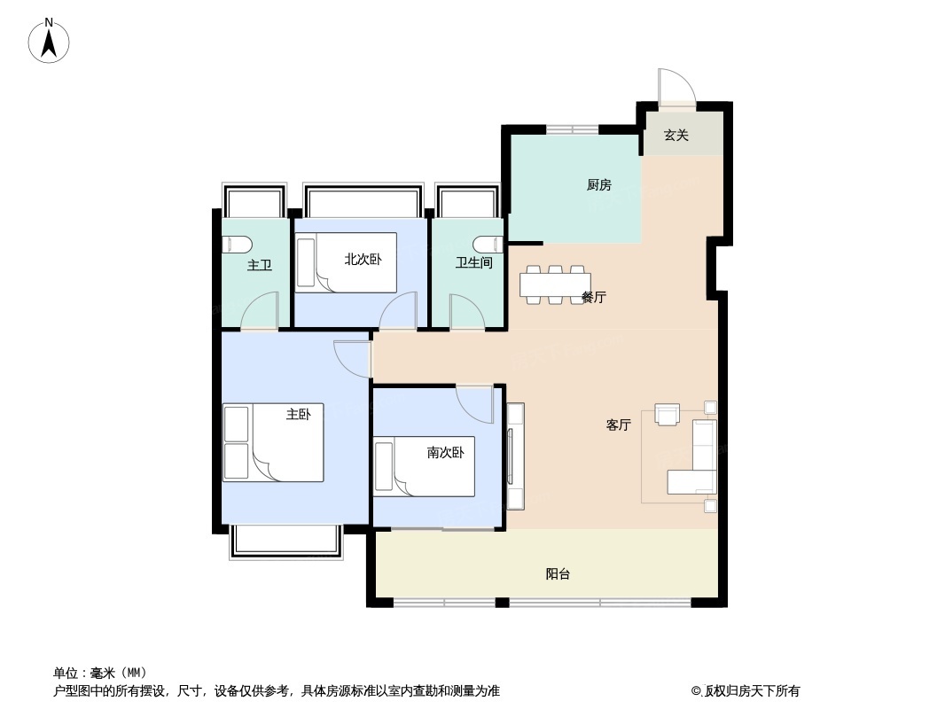 129平米户型