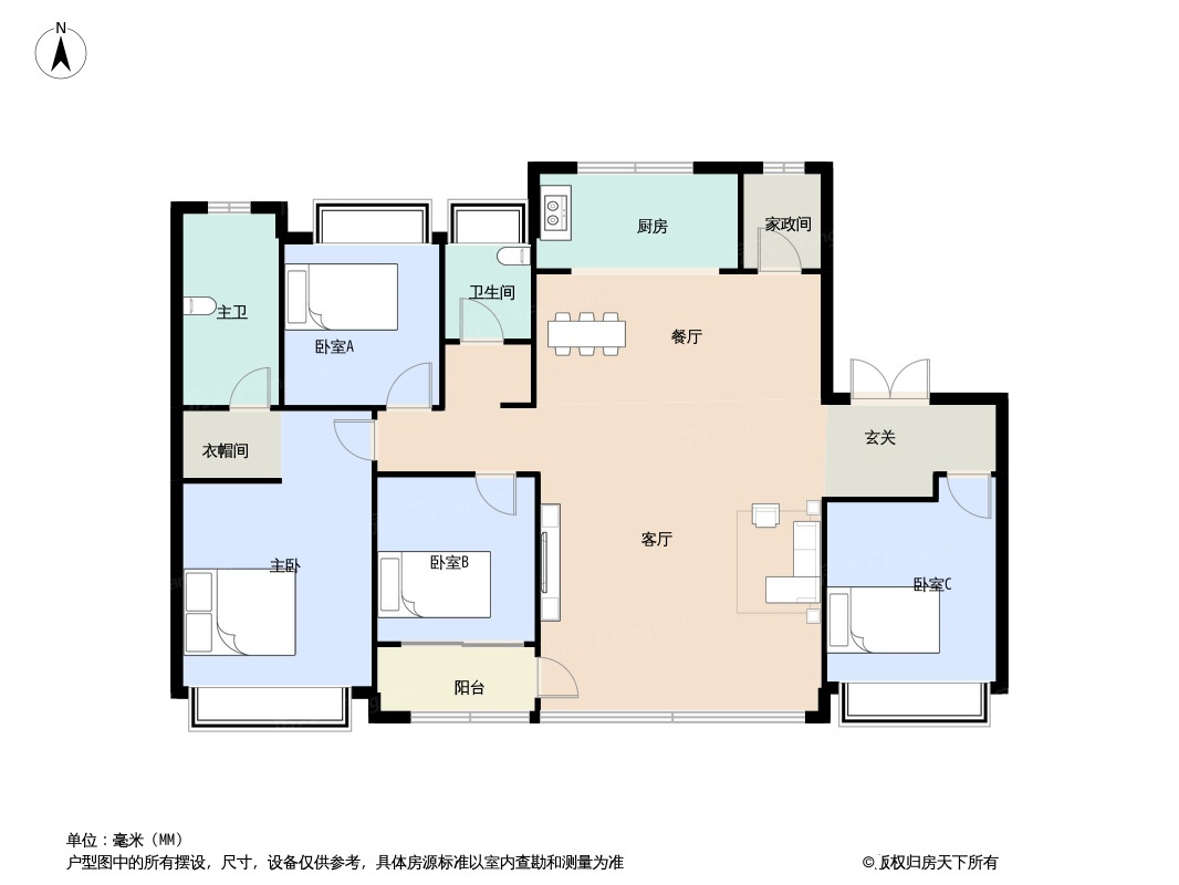 164平米户型